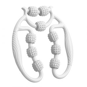 Rouleau Musculaire pour Jambes, Rouleau de Massage Anti-Cellulite 360 &deg;, Rouleaus de Massages des Jambes, Rouleau de Massage Manuel, Rouleau Cellulite pour Les Cuisses, Soulage la Fatigue (Blanc) (FEIXIANG-l, neuf)