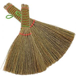 2 Pi&egrave;ces Balai De Cuisine Balai De Palmier en Bambou Mini De Bureau De Ma&iuml;s Rustique Chinois Tha&iuml;lande Meubles Miscanthus Enfant (Dnna Huang, neuf)