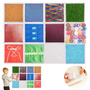 Dalles Sensorielles | Coussin Sensoriel De Sol Enfants | Equipement Chambre Sensorielle | Touche Et Trouve | Jouets Pour Troubles Sensoriels | Carr&eacute;s Sensoriels | Coin Confort | Sensory Wall | 12pcs (Odoxia, neuf)