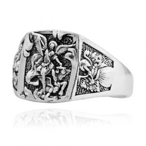 Bague D'ange, Bague D'aile D'ange Pour Hommes, Bague D'ange Grec Ancien Bijoux D'ange D'aile, Bague D'&Eacute;P&Eacute;E D'ange R&Eacute;Tro Bague Bande D'ange Hip Hop Bague D'ailes D'ange Punk (Argent, 54) (MayiaHey, neuf)