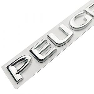 LYYMX Logo Emblème Badge pour Peugeot 107 206 207 208 308 307 407 508 2008 3008, Autocollant D'insigne en Métal Lettres Badge emblème Autocollant, Autocollant D'emblème D'insigne,A (世纪春秋国际, neuf)
