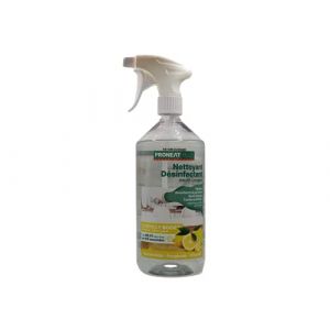 NETTOYANT DESINFECTANT MULTI-USAGES - BACTERICIDE - VIRUCIDE - FONGICIDE 1Litre PARFUM CITRON JAUNE, ELIMINE 99,9% DES VIRUS ET DES BACTERIES. (BOUTIQUE  sylamera, neuf)