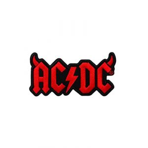 Rock Off AC/DC Cornes Design Polyester Patch Applique Patch, 48x95mm, 1 Pièce (Miller Rock, neuf)
