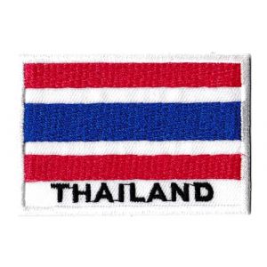 Patche Drapeau Tha&iuml;lande Patch &Eacute;cusson Tha&iuml; Brod&eacute; A Coudre (Naga.Hitam, neuf)