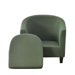 JUNLEBUYI Housse De Fauteuil Club Ensemble De Deux Pi&egrave;ces Housse De Fauteuil Chesterfield Extensible Salon Fauteuil Cabriolet Tub Chair avec Housse De Coussin (5#) (JUNLEBUYI, neuf)
