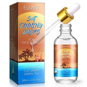 Ambre Solaire - Sérum Autobronzant Visage Hydratant 60ml, Bronzage du Visage Personnalisable, gouttes autobronzantes visage, Pour Tous Types de Peaux, Natural Bronzer, Durable, Sans rayures (QUANHAO, neuf)