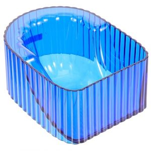 HONITANO Bol de Trempage pour Ongles Bleu Transparent Bol Manucure Profond pour Soin Cuticules et Ongles Accessoire Professionnel Salon et Usage Maison (LUWELI, neuf)