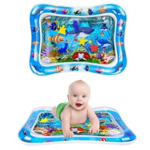 Zenovate Tapis Eau Bebe Eveil, Tapis d'eau Bébé Gonflable, Tummy Time Tapis d'eau Eveille Bebe Gonflé pour Tout-Petits, Jouet Bebe 3 6 9 12 Mois (Listengo, neuf)