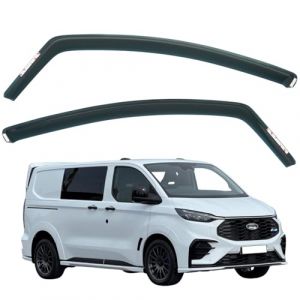 2 pi&egrave;ces d&eacute;flecteurs de vent pour FORD TRANSIT CUSTOM MK2 mod&egrave;les 2024 2025 2026. Nouveaux pare-pluie Transit Custom, nouvelles visi&egrave;res de fen&ecirc;tre Transit Custom. (AirFlux Store, neuf)