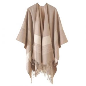 Poncho d'hiver pour Femme Femmes doux Cachemire &eacute;charpe en Laine de Grandes Pashminas ch&acirc;le Automne Printemps Hiver Coupe-Vent Chaud Mode Cape Ch&acirc;le Cardigan Ch&acirc;le Cape Poncho Chaud De Femme (Beythetly, neuf)