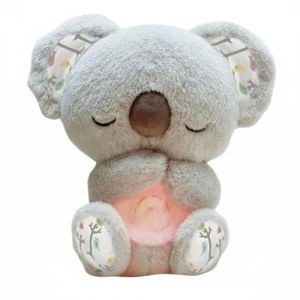 YJWZ Peluche Qui Respire pour Adulte, Peluche Bruit Blanc Bebe Veilleuse Bébé Musicale Et Lumineuse, Doudou Loutre Qui Respire, Cadeau Naissance Fille Et Garçon Nouveau-Né (YJWZ, neuf)