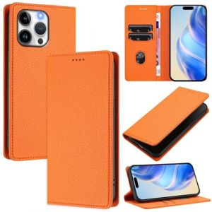 Beajew Coque pour Nokia 6.3/G20/G10 Housse en Cuir, Etui Premium en Cuir PU, Antichoc TPU Housse, Fonction StandPorte Carte Credit Ticket, Fermeture Magn&eacute;tique Flip Case - Orange (KSTFMY, neuf)
