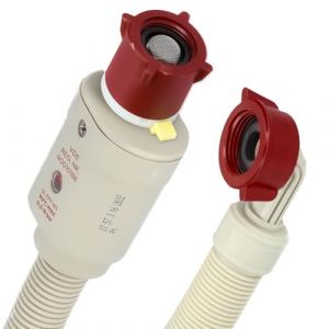 Kenekos - Tuyau d'arrivée d'eau sécurité Aquastop 2,5 m, 3/4 pouce, max. 90°C, soupape de sécurité + filtre à saletés pour lave-linge et lave-vaisselle, tuyau d'arrivée inclus (kenekos, neuf)