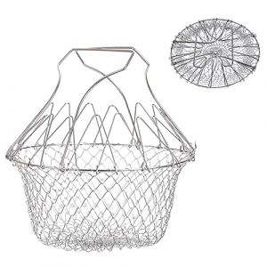 Xrten Panier à Frire, Panier a Salade Tamis Cuisine Inoxydable Fry Extensible Chef Panier Cuisine (Golden EpicThreads Kft., neuf)