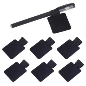 Porte-Stylo Autocollant Boucle, 6 Pi&egrave;ces Porte Stylo Adh&eacute;sif en Cuir PU Durable avec &Eacute;lastique, Porte Crayon Agenda, Porte St ylo pour Carnets, Agendas, Tablettes et Journaux (YHYHZBJ, neuf)
