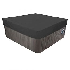 YIJIEHH Housse pour Bain &Agrave; Remous Carr&eacute;e De Jardin, Bache De Protection pour Piscine en Tissu Oxford 210D &Eacute;tanche Protector-Spa - Imperm&eacute;able, Anti-poussi&egrave;re, Anti-UV-Black Noir||220x220x30cm (shangmaodian(Livraison rapide en 7 &agrave; 14 jours), neuf)