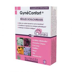 Gyn&eacute;confort - R&egrave;gles douloureuses | Soulage crampes - douleurs menstruelles | Avant - pendant cycle | gyne comfort | Achill&eacute;e, Curcuma, Gattilier, B6 | 30 g&eacute;lules | Fabriqu&eacute; en France | Nutrig&eacute;e (MA SANTE NATURELLE, neuf)