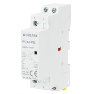 Wengart Contacteur de courant alternatif domestique WCT-20, AC24 V 20 A 2 Dur&eacute;e de vie &eacute;lectrique normalement ouverte plus longue, fonctionnement plus silencieux et design plus compact pour le (WENGART, neuf)
