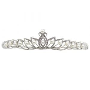 FRCOLOR 4 Pièces couronne de mariée pour mariage couronne princesse couronne de princesse Couronne de mariage diadèmes de princesse tiare couronne de strass de mariée de mariage (White Beach, neuf)