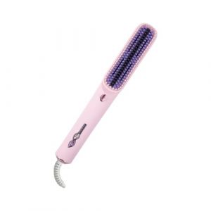 Teksome Brosse Lissante Pour Les Cheveux, Peigne Ionique pour Lissage Capillaire, Brosse Chauffante Légère pour Maison Voyage (tangzkc, neuf)