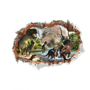 Newooh Stickers muraux amovibles 3D Dinosaure Sticker mural pour enfants Dinosaure Stickers muraux dinosaures (YouYuan★, neuf)