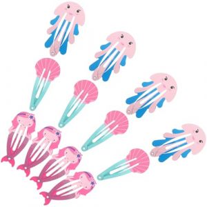 Garneck Lot de 12 Pinces &agrave; Cheveux Sir&egrave;ne Roses Fuchsia, Clips &agrave; Pression M&eacute;talliques pour Gar&ccedil;on et Filles et Filles, Accessoires Coiffure Pratiques pour F&ecirc;tes, Anniversaires et Usage (Eerstra, neuf)