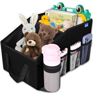 Organisateur de Voiture- Boîte de organisateur voiture enfant avec Porte-Gobeletsde, Multipurpose Poches, Pliables Organisateur Voiture Siege Avant Rangement Voiture pour Jouets, collations, livres (SmofDirect, neuf)
