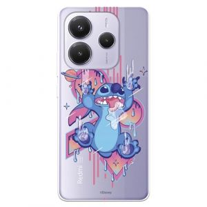 Coque compatible avec Xiaomi Redmi Note 14 5G Pro officielle Disney Stitch Graffiti pour protéger votre téléphone portable Coque en silicone transparent souple sous licence officielle Lilo & Stitch (La Casa de Las Carcasas, neuf)