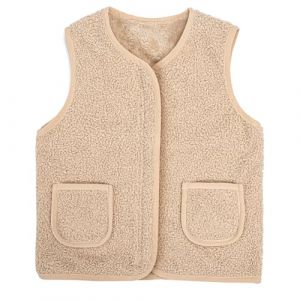 Youkly Veste en Teddy Fleece pour Enfants, Veste en Fleece sans Manches pour Gar&ccedil;ons et Filles, Veste en Teddy Fleece &agrave; Col V, Veste en Pluchette Chaude pour l'Hiver, Veste en Fleece pour Enfants (juechamaoyi, neuf)