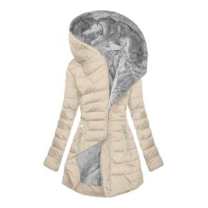 Manteaux Duvet Femme Doudoune &eacute;l&eacute;gant Longue Manteau Zipp&eacute; &eacute;pais Chaud Parka Blouson Veste Polaire Chaud Long Fourrure Veste Chaud Hiver avec Capuche en Fausse Fourrure Grande Taille Duvet en Coton (⭐⭐⭐⭐⭐KQIVAM, neuf)