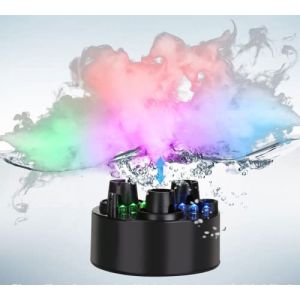 FITNATE Brumisateur à ultrasons à 3 têtes - Machine à fumée - En plastique - Avec disques de rechange - Pour fontaine à eau, bassin, aquarium, rocaille, lavabo, Halloween, 1500 ml/h (IMAGESTORE, neuf)