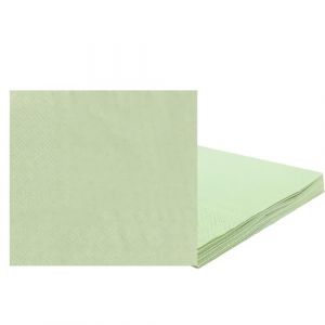 Lot De 20 Serviettes En Papier Jetables Carrées Double Épaisseur Pour Boissons, Déjeuners, Boissons, Fête Barbie, Mariage, Noël, Fête À Thème Arc-En-Ciel, Vert Sauge-32CM (yayafunfun, neuf)