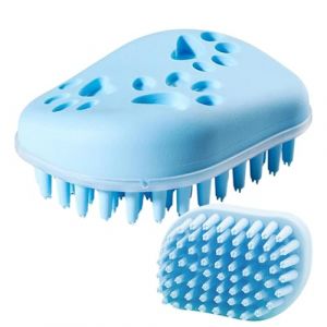 Dog Bath Brush Scrubber, Grooming Scrubber for Pets, Dog Shower Brush, Deshedding Brush for Pets, Cat Massage Comb Scrubber, Dog Washing Brush, Pet Bath Brush, Grooming Brush for Dogs, Pet Deshedding (benhaoq, neuf)