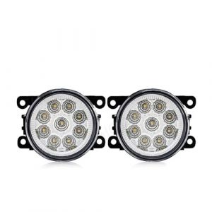 Axexnejv Feux Antibrouillard Pour Nissan Pour Armada Pour Frontier Pour Pathfinder NV200 Pour Sentra Pour Navara D40 Pour Interstar LED Antibrouillard 8000LM Phare Antibrouillard(9 Led Yellow) (胜辉, neuf)