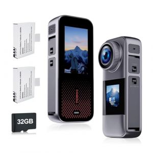 Jadfezy Camera Sport avec Carte m&eacute;moire 32gb，HD 1080p cam&eacute;ra Sport，de Camera Moto d'action avec 2 Piles 1350mah et Plusieurs Accessoires (GECKOG, neuf)