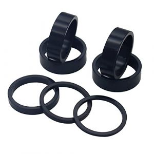 PLATT Entretoise de Direction en Aluminium Rondelles de Potence pour Velo de Route et VTT 1 1/8" (Noir 7PCS) (PLATT FR, neuf)