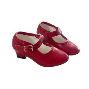 AMARU SANCHESU Chaussures de danse flamenco ou sévillane. Taille enfant et adulte, rouge, 31 EU (Saaron, neuf)