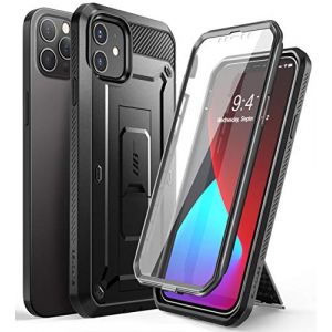SUPCASE Coque iPhone 12 / iPhone 12 Pro 5G (2020) 6,1 Pouces, Coque Antichoc Int&eacute;grale Protection Robuste [Unicorn Beetle Pro] avec Protecteur d'&eacute;cran Int&eacute;gr&eacute;, B&eacute;quille, Clip Ceinture (Noir) (SUPCASE & i-Blason Store, neuf)