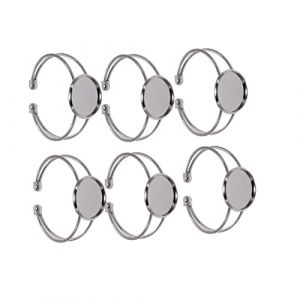 GLSTOY Bracelet Réglable en Cuivre Y pour Pendentifs DIY Lot de 6 Accessoire de Bijoux Créatifs Solide et Élégant pour Bracelet Camée et Résine (Taxuzh, neuf)