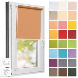 Estika Store Enrouleur sans percage - La pêche - 100 x 120 cm - Bloque 50-60% de la Lumière, Stores intérieurs pour Porte ou Fenetre (Estika, neuf)