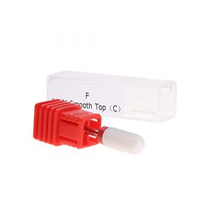 Nail de Tête de Perceuse, Ongle Bit Perceuse à Ongle Bit Pointes à Placement Plat en Céramique Flat Grinceing Head Manucure Machine ACCESSOIRES OUIL (Tête chauve ronde f) (Mateisy, neuf)