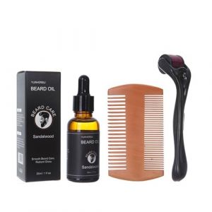 Lot de 2/3/9 outils de toilettage de barbe pour homme - Entretien quotidien de la barbe - Pour mari, petit ami, fils, huile à barbe (Bogji, neuf)
