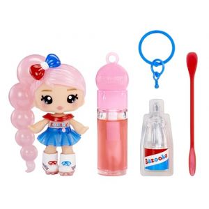 Yummiland x Licensed Sweets Lip Gloss Doll: Bazooka Bubble Gum - JoJo Bubblegum - Comprend 1 Poup&eacute;e, Lip Gloss DIY + Porte-Cl&eacute;s Amovible, Jeu Cosm&eacute;tique, Collection, pour Enfants de 4 Ans et Plus (OptimoShop, neuf)