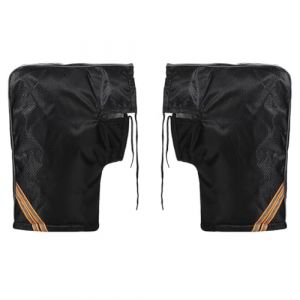 IBLUELOVER Gants de Moto Gant de Poign&eacute;e Hiver &eacute;pais Manchon Couvercle pour Motocyclette V&eacute;lo Cyclisme Scooter Gants Imperm&eacute;able Chauffant Guidon de Protection Gant Chauds Moto Coupe-Vent (Noir-h) (IBlueloveruk, neuf)