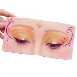 Tableau d'entra&icirc;nement du maquillage, outil d'entra&icirc;nement professionnel pour le maquillage des yeux avec silicone souple, outil d'entra&icirc;nement professionnel pour d&eacute;butants, artistes, amateurs de (广州晁槽商贸有限公司, neuf)