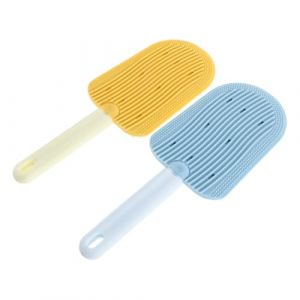 BESTonZON 2 Pièces Brosse Adhésive Réutilisable pour Animaux Brosse Douce Poils pour Chien et Chat Massage Apaisant Outil de Toilettage Polyvalent pour Meubles Vêtements et Élimination des (Lanege, neuf)