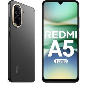 XIAOMI Redmi A5 - Smartphone 6.88" FHD+ 120Hz, 128 Go + 4 Go RAM, Appareil Photo IA 32MP, Batterie 5200 mAh, Double SIM - Noir (avec Coque de Protection Noir Incluse) (GC-ANNA, neuf)