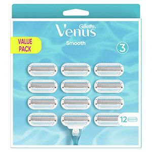 Gillette Venus Smooth, Lames de Rasoir Femme, Rasage de Pr&egrave;s en Douceur, 12 Lames de Recharges (Tevesto, neuf)