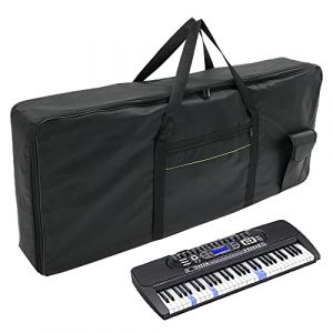 Foppla Sac de transport pour clavier, sac de rangement pour piano 61 touches, sac de rangement en tissu Oxford, sac d'orgue électronique étanche avec poignée de transport pour la maison et les voyages (QUGUOMAO, neuf)