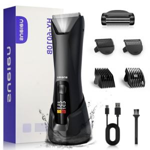 Ualans Tondeuse Corps Homme, Tondeuse Homme Partie Intime &Eacute;tanche IPX7 Autonomie avec &eacute;clairage LED et &eacute;cran, 4 Peignes, Pour Aisselles, Corps, Partie Intimes (Mofewee, neuf)